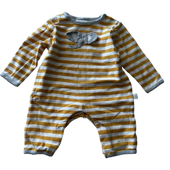 Albetta Kid's Elephant Crochet Striped Cotton Playsuit 0-3M - Picture 1 of 3